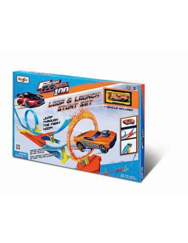 Maisto Power Circuit Raceway Circuit Acrobatii Cu Bucla Si Lansare