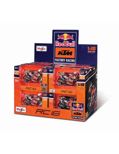 MST34393,Maisto Motocicleta Metalica Red Bull Ktm Scara 1 La 18
