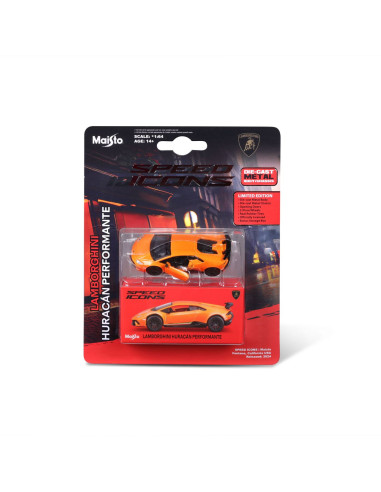 MST15705_ORANGE,Maisto Masinuta Metalica Speed Icons Lamborghini Huracan Performante Orange Scara 1 La 64