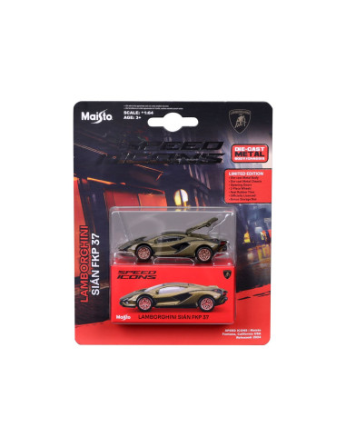 MST15706_VERDE,Maisto Masinuta Metalica Speed Icons Lamborghini Sian Fkp 37 Verde Scara 1 La 64