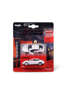 MST15708_ALB,Maisto Masinuta Metalica Speed Icons Porsche Taycan Turbo S Alb Scara 1 La 64