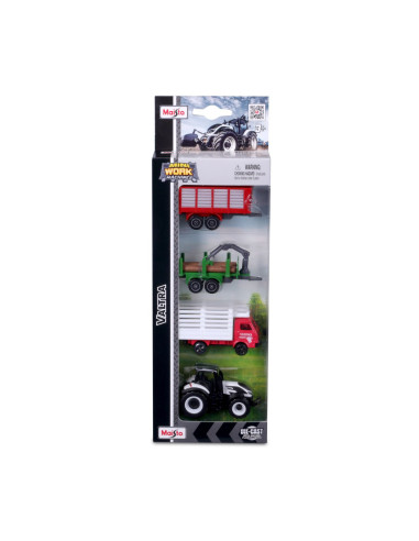 MST12563_VALTRA,Maisto Set 4 Utiliaje Agricole Valtra