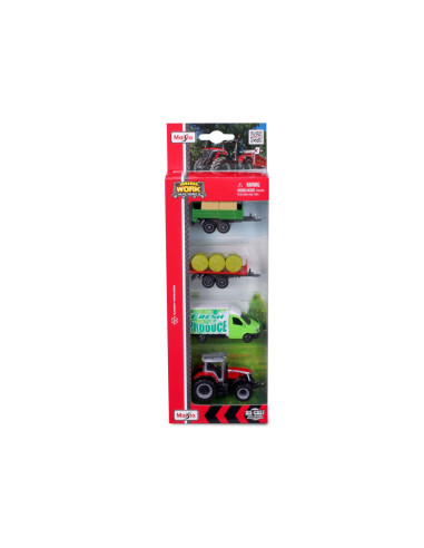 MST12563_MASSEY,Maisto Set 4 Utiliaje Agricole Massey