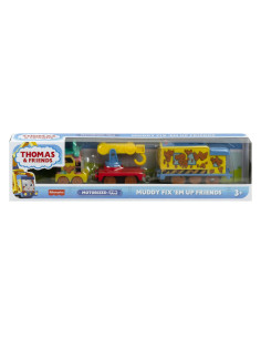 MTHFX97_HHN43,Thomas Locomotiva Motorizata Muddy Fix Em Up Friends Cu 2 Vagoane