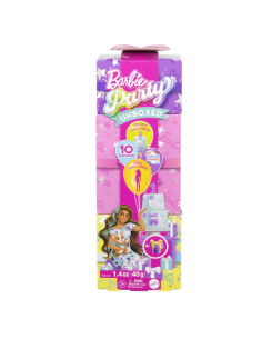 MTJFG72,Barbie Papusa Party Unboxed Reveal Bruneta