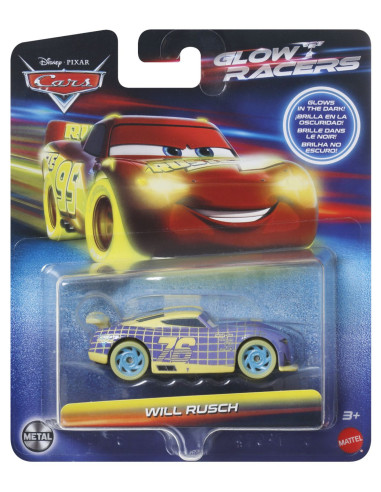 MTHPG76_HVF08,Cars Glow Racers Masinuta Metalica Will Rusch 1:55