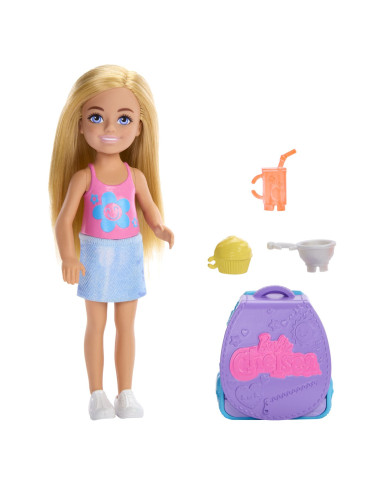 MTJBF46,Barbie Papusica Chelsea Cu Rucsac Pentru Coacerea Brioselor