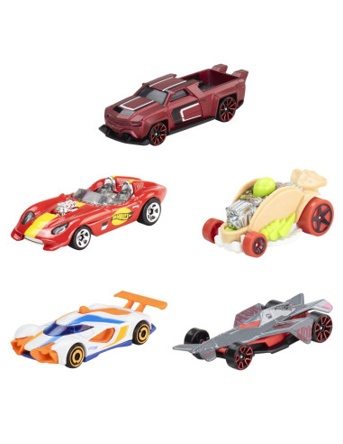 MT1806_JBJ79,Set 5 Masini Hot Wheels Lets Race
