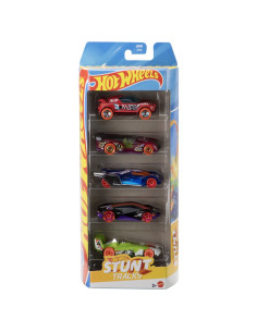 MT1806_JBJ83,Set 5 Masini Hot Wheels Stunt Tracks