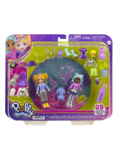 MTHNF51_HKV97,Polly Pocket Set 2 Papusi Si Accesorii 28 Piese