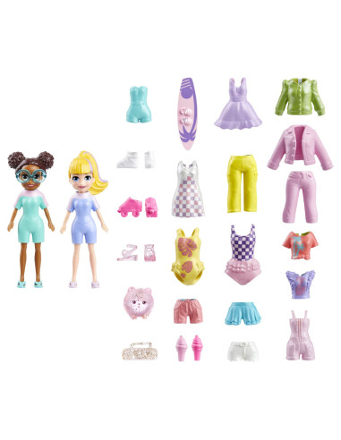 MTHNF51_HRD61,Polly Pocket Set 2 Papusi Si Accesorii 20 Piese