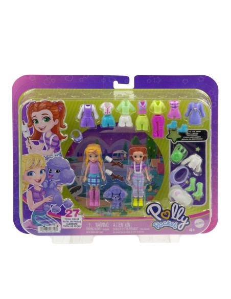 MTHNF51_JCB23,Polly Pocket Set 2 Papusi Si Accesorii 27 Piese