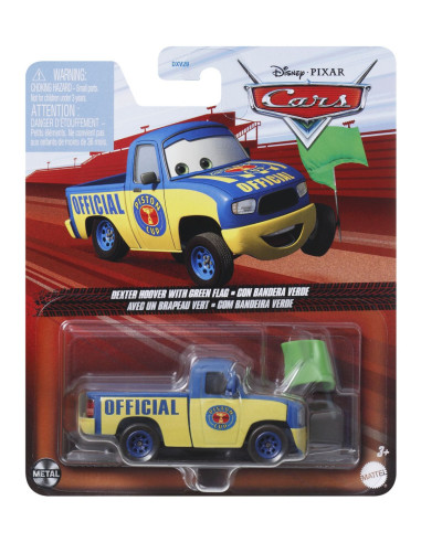 MTDXV29_JDL76,Masinuta Metalica Cars3 Personajul Dexter Hoover Cu Steag Verde