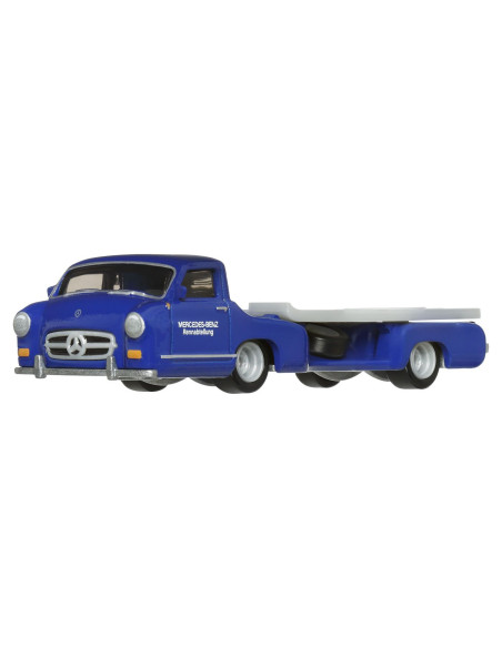 MTFLF56_HRV48,Hot Wheels Transportator Mercedes-benz 55 Blaues Wunder Cu Masinuta Mercedes-benz 300 Sl Scara 1:64