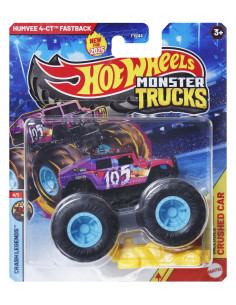 MTFYJ44_JCD77,Hot Wheels Monster Truck Masinuta Humvee 4-ct Fastback Scara 1:64
