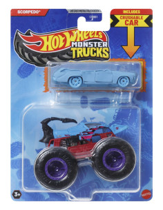 MTGRH81_JCG30,Hot Wheels Monster Truck Si Masinuta Metalica Scorpedo