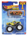 MTGRH81_JCG32,Hot Wheels Monster Truck Si Masinuta Metalica Totaled