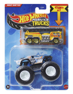 MTGRH81_JCG38,Hot Wheels Monster Truck Si Masinuta Metalica Night Shifter