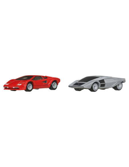 MTHBL96_JBL02,Hot Wheels Premium Set 2 Masinute Metalice Lamborghini Countach Lp5000 Qv Si Lancia Stratos Zero Scara 1:64