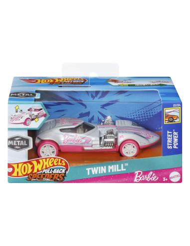 MTHPR70_JCM06,Hot Wheels Masinuta Metalica Cu Sistem Pull Back Barbie Twin Mill Street Power Scara 1:43