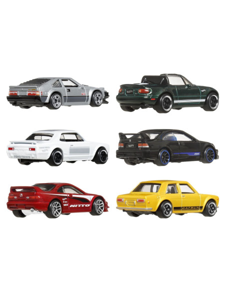MTJBY77,Hot Wheels Silver Series Set 6 Masinute Metalice Tematica Japoneza