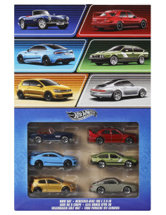 MTJBY79,Hot Wheels Silver Series Set 6 Masinute Metalice Euro Style