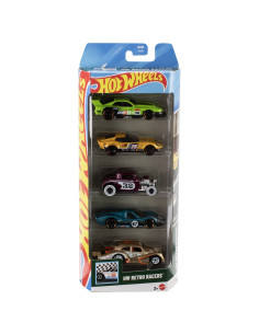 MT1806_JBJ86,Set 5 Masini Hot Wheels Hw Retro Racers