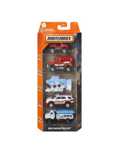MTC1817_JBX29,Matchbox Set 5 Masinute Metalice Mbx Marine Rescue Scara 1:64
