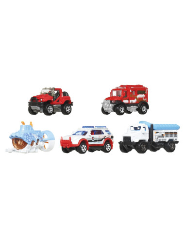 MTC1817_JBX29,Matchbox Set 5 Masinute Metalice Mbx Marine Rescue Scara 1:64