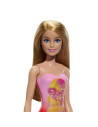 MTDWJ99_HXX48,Papusa Barbie Blonda Cu Costum De Baie Roz La Piscina