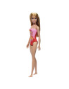 MTDWJ99_HXX48,Papusa Barbie Blonda Cu Costum De Baie Roz La Piscina