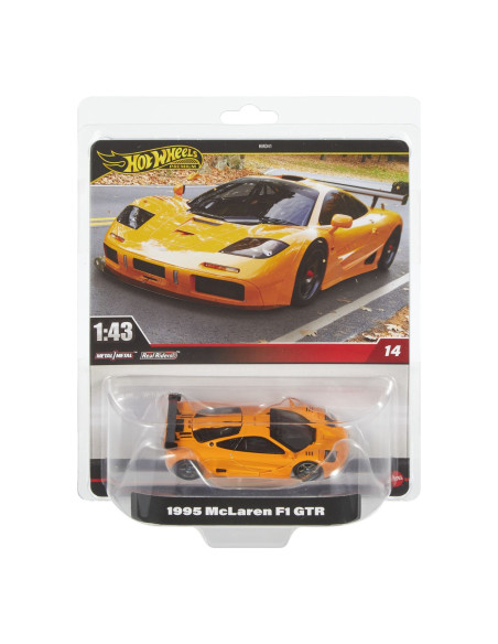 MTHMD41_HWT15,Hot Wheels Premium Real Riders Masinuta Metalica Mclaren F1 Gtr 1995 Scara 1:43