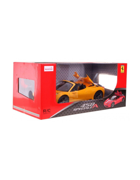 Ras74500_Galben,Masina Cu Telecomanda Ferrari 458 Speciale A Galben Scara 1 La 14