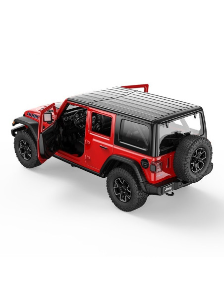 Ras64621_Rosu,Masinuta Metalica Jeep Wrangler Rubicon 4xe Rosu Cu Scara 1 La 32