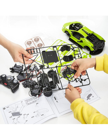 Ras97400,Masinuta Construibila Cu Telecomanda Lamborghini Sian Fkp 37 Scara 1 La 18