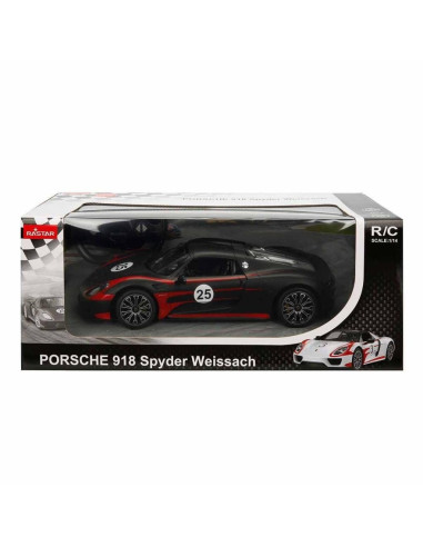 Ras70710_Negru,Masina Cu Telecomanda Porsche 918 Spyder Weissach Negru Scara 1 La 14