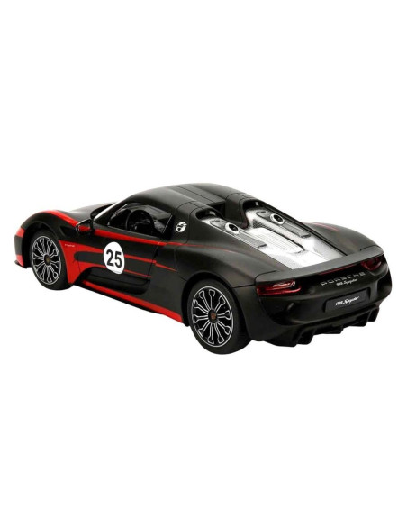 Ras70710_Negru,Masina Cu Telecomanda Porsche 918 Spyder Weissach Negru Scara 1 La 14