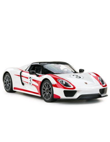 Ras70710_Alb,Masina Cu Telecomanda Porsche 918 Spyder Weissach Alb Scara 1 La 14