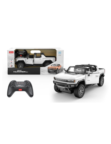 Ras93000_Alb,Masina Cu Telecomanda Gmc Hummer Ev Alb Scara 1 La 16