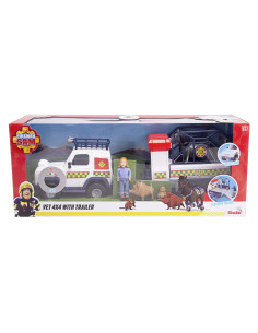 VV-109252624038,Pompierul Sam Vehicul Salvare Animale Cu Figurine Si Remorca
