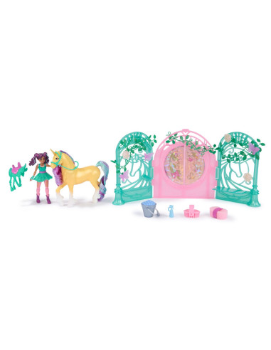 VV-6072051,Unicorn Academy Set Papusa Ava Si Unicornul Leaf Cu Accesorii