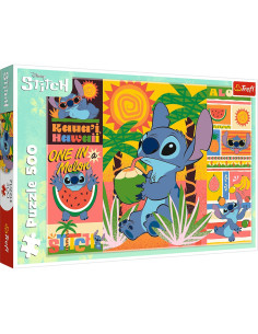 VV-37483,Puzzle Trefl 500 Disney Stitch In Vacanta