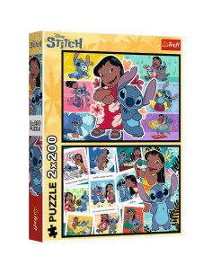VV-13334,Puzzle Trefl 2x200 Disney Lilo Si Stitch Viata Fericita
