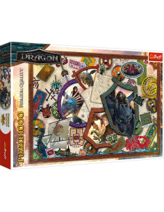 VV-10959,Puzzle Trefl 1000 Cum Sa Iti Dresezi Dragonul Eroii
