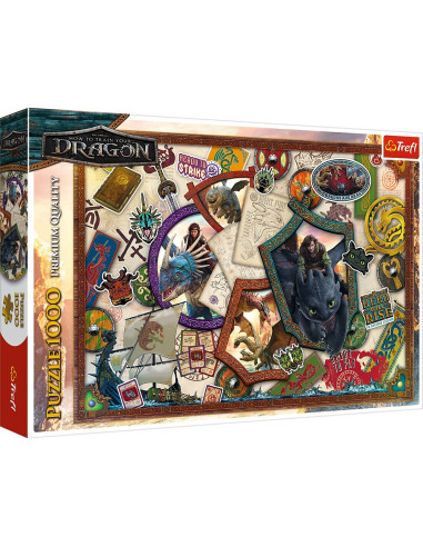 VV-10959,Puzzle Trefl 1000 Cum Sa Iti Dresezi Dragonul Eroii