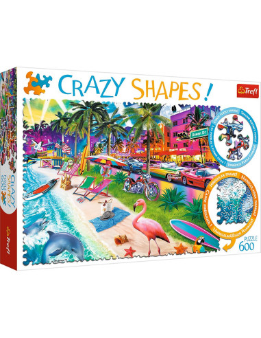VV-11132,Puzzle Trefl 600 Forme Ciudate Miami Beach