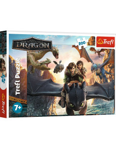 VV-13348,Puzzle Trefl 200 Cum Sa Iti Dresezi Dragonul Toothless Si Prietenii