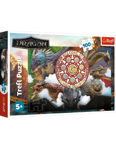 VV-16524,Puzzle Trefl 100 Cum Sa Iti Dresezi Dragonul Dragoni In Actiune