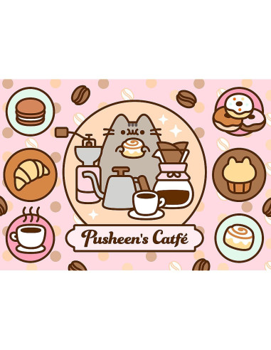 VV-37528,Puzzle Trefl 500 Pusheen La Cafenea