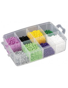 Ha6751,Margele HAMA MIDI 12000 buc in cutie de depozitare MARE cu 3 plansete 2